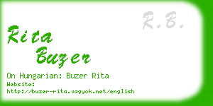 rita buzer business card